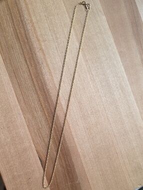 10k Solid Yellow Gold Rope Chain Necklace 18.5 Inches